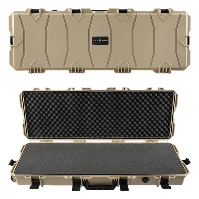 HTGベーシック WAVE 100 (大容量 軽量 防水IP67 Stackable/積み重ね可能) ハードガンケース ガンケース ハードケース キャスター付 100cm Tan (Eliteモデル)の通販は