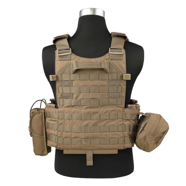 EMERSON LBT6094Aスタイル プレートキャリア 3ポーチ付 CB サバイバルゲーム