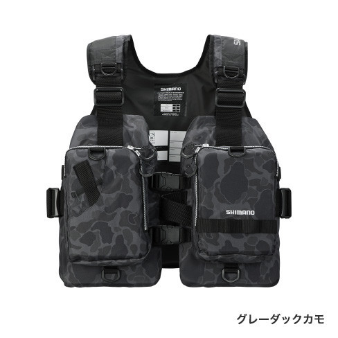 シマノ ゲームベストライト フリー グレーダックカモ VF-068T (ライフ