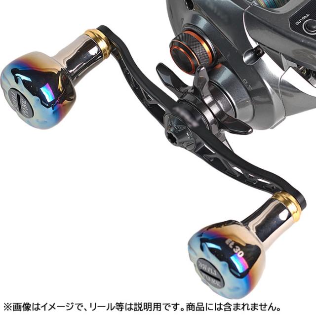 バレーヒル Valleyhill×リブレフェザー100+EF30 シマノ左用 GBK G-ブラック (リール ハンドル リール ハンドルノブ)【送料無料】