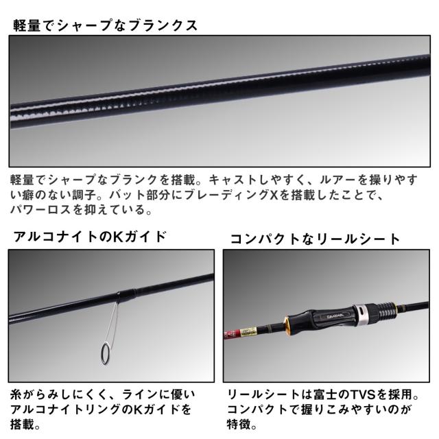 ダイワ アジメバルX 74UL-S (アジング メバリング ロッド 竿)_3