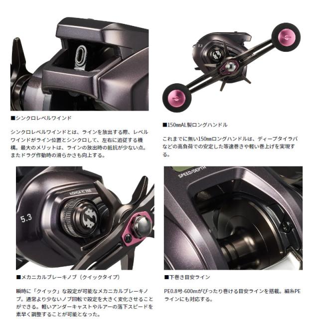 ダイワ 24 紅牙IC 200L (Daiwa タイラバリール 釣り 左ハンドル