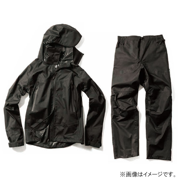 Makku UMI RAIN GEAR 3レイヤーレインスーツJr ブラック UOYAコラボ UM710J (レインウェア 上下セット)