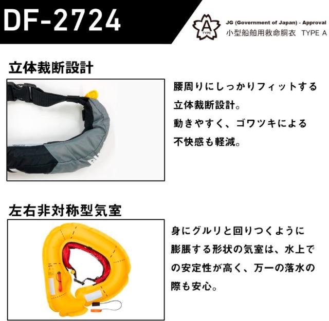 ダイワ インフレータブルライフジャケット ウエスト F DF-2724 (自動