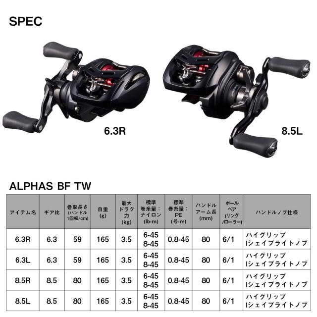 ダイワ 25 アルファスBF TW 6.3L 左ハンドル (Daiwa ベイトリール 釣り)【送料無料】_5