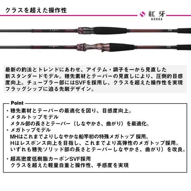 ダイワ 紅牙テンヤゲームMX MH-240・J (Daiwa 鯛ラバ タイラバロッド 2