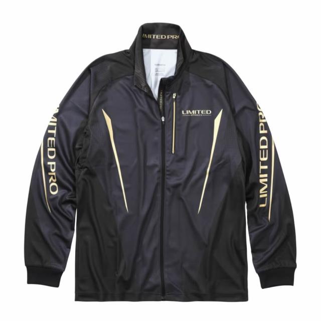 シマノ リミテッドプロ フルジップシャツ リミテッドブラック SH-107Y (フィッシングシャツ 長袖シャツ)