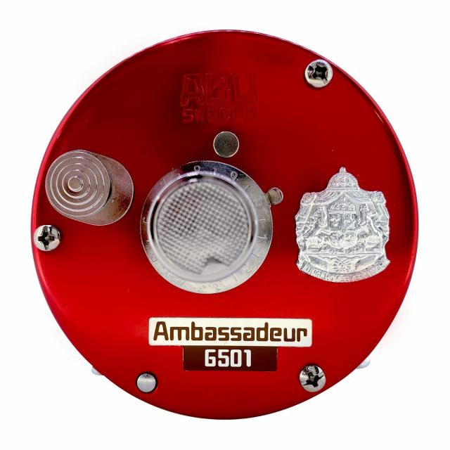 アブガルシア アンバサダー AMB.6501 ファクトリーチューンド レッド 1639774 (左ハンドル ベイトリール 釣り)【送料無料】_1