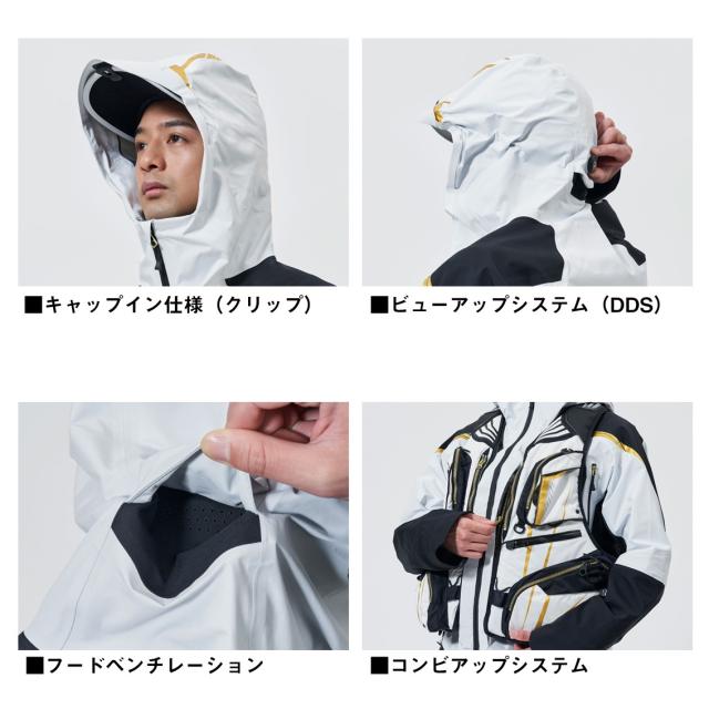 ダイワ GTPトーナメントコンビアップレインスーツ ブラック DR-1025T (レインウェア レインスーツ 上下セット)【送料無料】_3