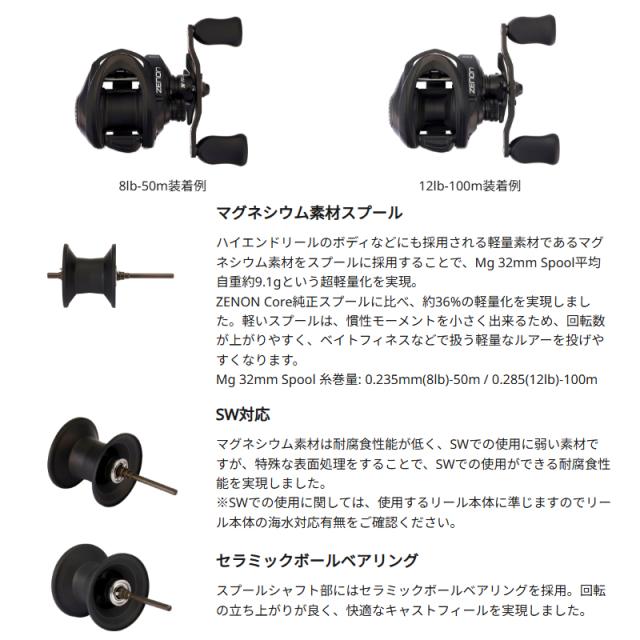 アブガルシア アブワークス ゼノンMg32mmスプール 12lb100m 1641134 (リール カスタムパーツ)_6