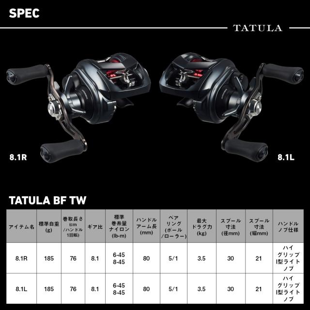 ダイワ 26 タトゥーラBF TW 8.1L 左ハンドル (Daiwa ベイトリール 釣り)【送料無料】_6