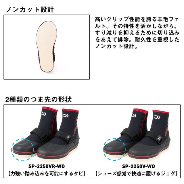 ダイワ スペシャル羊毛ジョグ (先丸) ブラック SP-2250R-WO (鮎タビ)【送料無料】_5