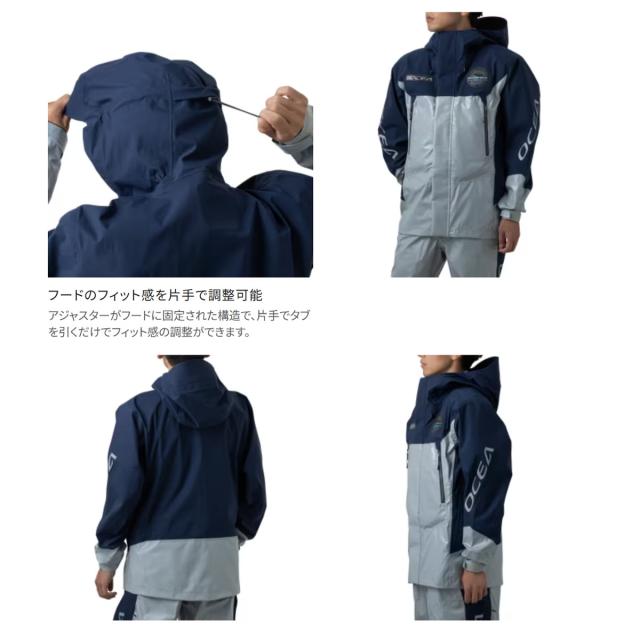 シマノ 26 オシアイージーケア ジャケット 05 ネイビーチャコール RA-070Z (レインウェア レインジャケット)【送料無料】_4