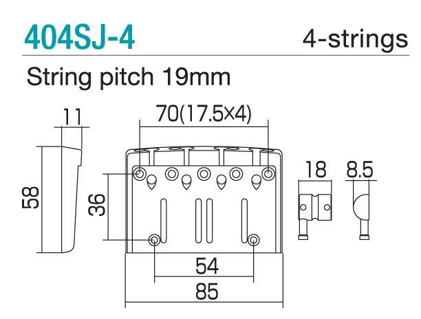 GOTOH Bass BRIDGE 404SJ-4 Cosmo Black〈ゴトー〉_1