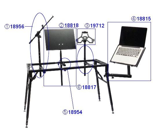 Black ホビー・楽器・アート K&M Omega Pro キーボードスタンド
