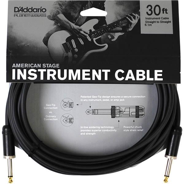 D'addario ケーブル PW-AMSG-30（9.14m） AMERICAN STAGE CABLE〈ダダリオ〉