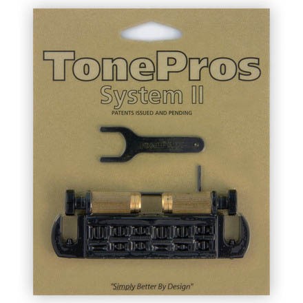 TonePros AVT2G-B ブラック Wraparound Bridge ギター用ブリッジ〈トーンプロズ〉