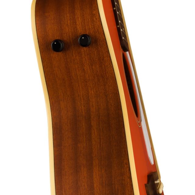 Fender Malibu Player, Walnut Fingerboard, White Pickguard, Fiesta Red エレアコ〈フェンダー〉_5