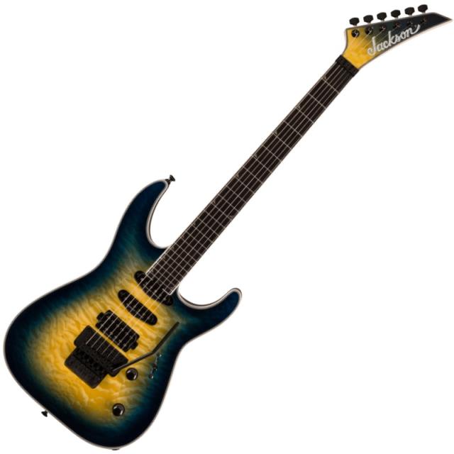Jackson Pro Plus Series Soloist SLA3Q, Ebony Fingerboard, Amber Blue Burst エレキギター〈ジャクソン〉