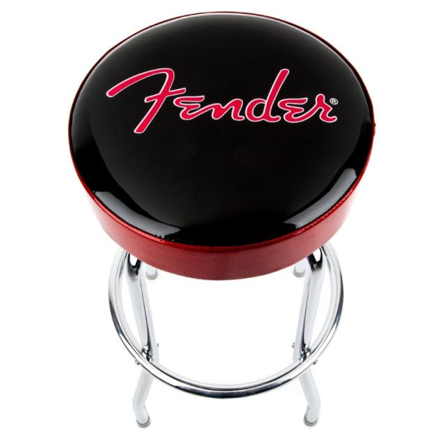 Fender Red Sparkle Logo Barstool Black/Red Sparkle 30