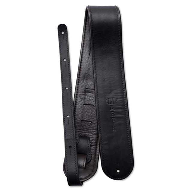 Martin 18A0029 Black Front, Brown Backing Rolled Strap ストラップ