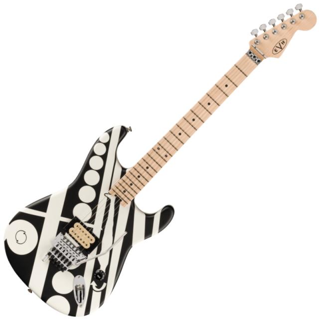 EVH Striped Series Circles, Maple Fingerboard, White and Black エレキギター 178,200円