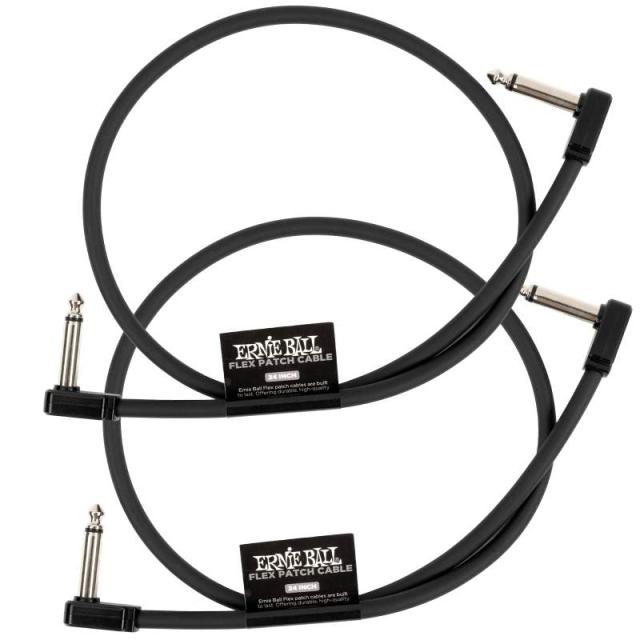 ERNIE BALL 6462 Flex Patch Cables Pedalboard Multi Pack Black