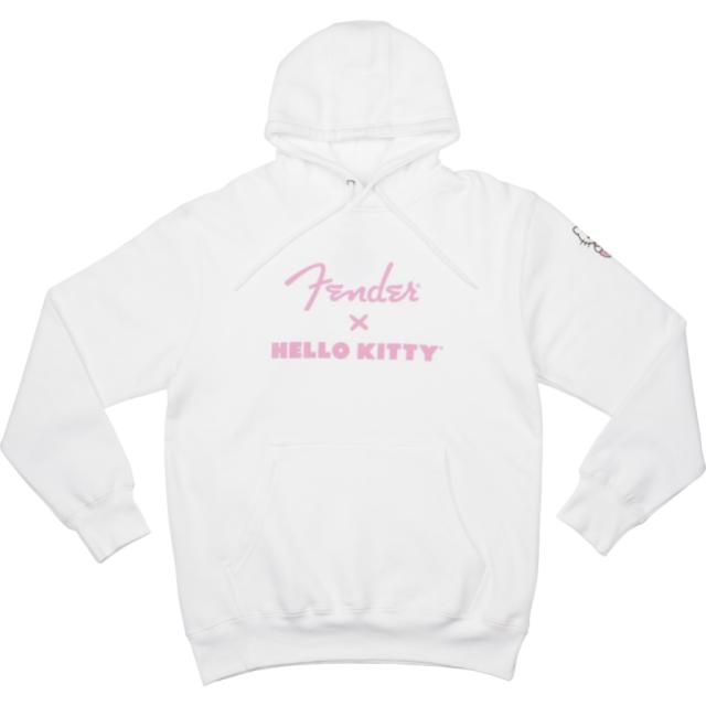 Fender x Hello Kitty White Sleeve Logo Hoodie, Sサイズ ハローキティ パーカー〈フェンダー〉