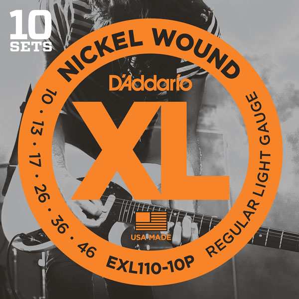 D'Addario エレキ弦 EXL110-10P（10セット入りパック）〈ダダリオ〉