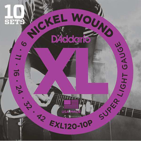 D'Addario エレキ弦 EXL120-10P（10セット入りパック）〈ダダリオ〉