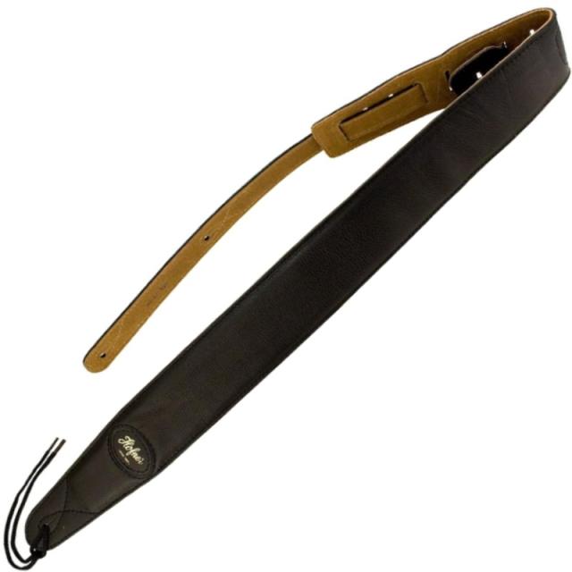 Hofner H65/72 BK Padded Leather Strap Black プレミアム レザー ストラップ 〈ヘフナー〉