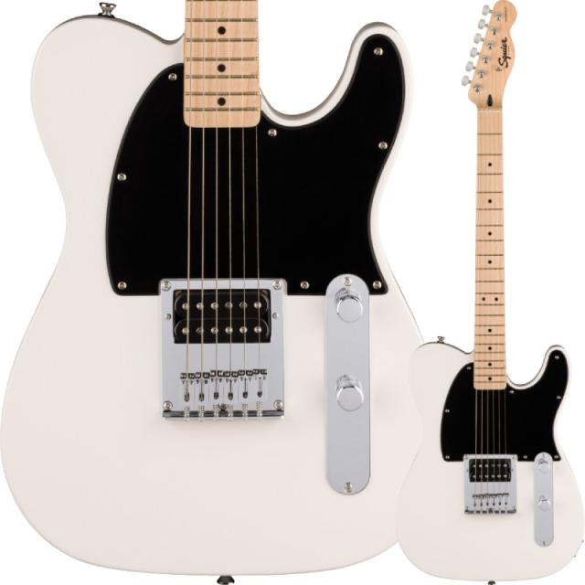 Squier by Fender Sonic Esquire H, Maple Fingerboard, Black Pickguard, Arctic White【スクワイヤー】