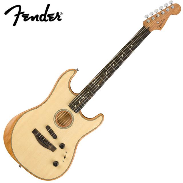 Fender AMERICAN ACOUSTASONIC STRATOCASTER Ebony Fingerboard, Natural〈フェンダー〉