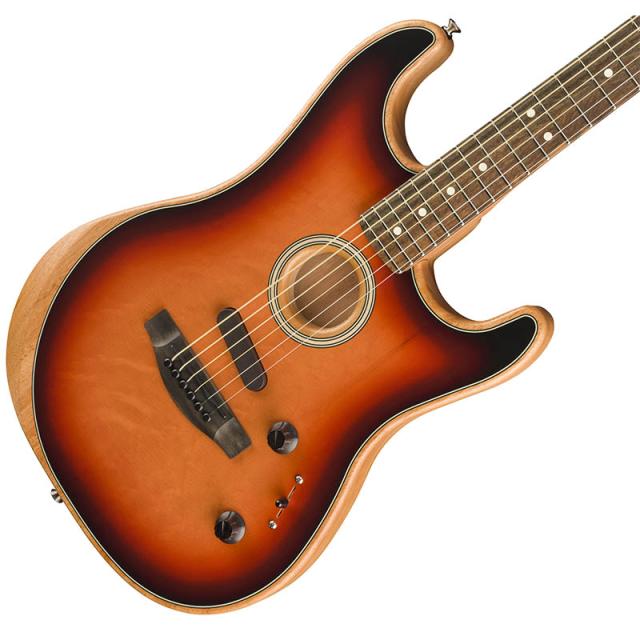 Fender AMERICAN ACOUSTASONIC STRATOCASTER Ebony Fingerboard, 3-Color Sunburst〈フェンダー〉_2
