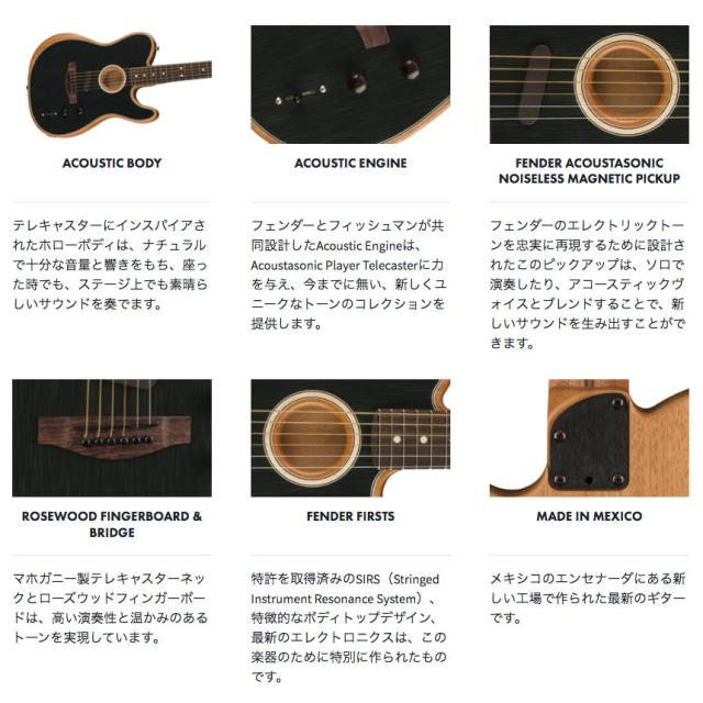 Fender Acoustasonic Player Telecaster, Rosewood Fingerboard, Shadow Burst〈フェンダー〉_6