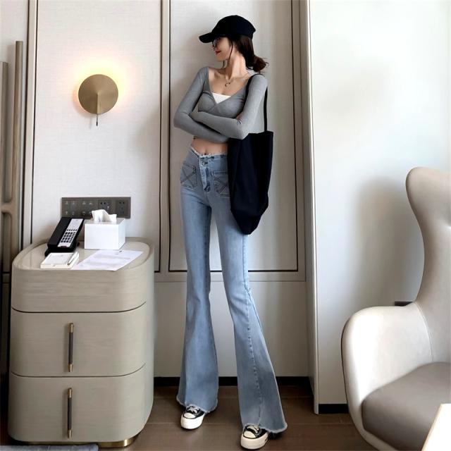 21春新作 デニムパンツ ワイドパンツ ブーツカット フレアパンツ レディース ブリーチデニム ハイウエスト ベルボトム デニム ジーパンの通販はau Pay マーケット レディスファッション安カワセール Hello