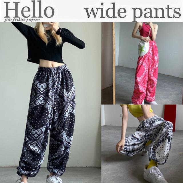 春新作 フレアパンツ ワイドパンツ ペイズリー柄 ウエストゴム レディース ズボン スポーツ ダンス イベント 春夏 インスタ映え 春新作の通販はau Pay マーケット レディスファッション安カワセール Hello