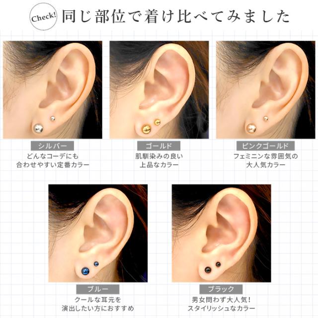 ステンレスピアス 2個セット 両耳用 丸玉 ボール ピアス 球 まる サージカルステンレス 定番 レディース メンズ サージカルステンレス セの通販はau Pay マーケット ボディピアス専門店 凛rin
