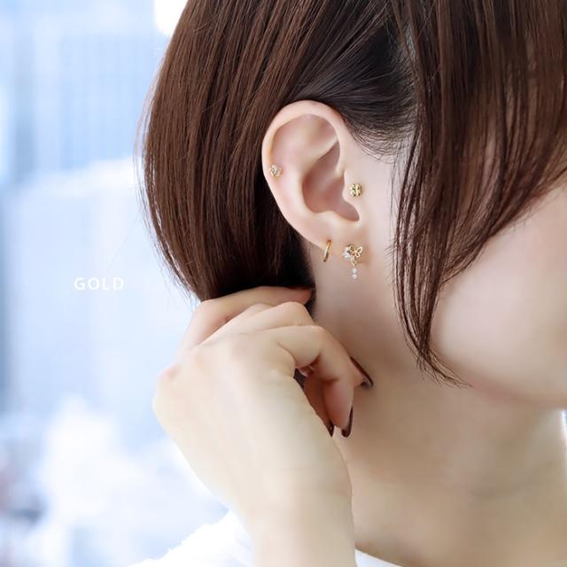 しーさ様 トーカティブ マウス ピアス(片耳用) キュービック ボディピアス 16G (片耳用) / サージカル