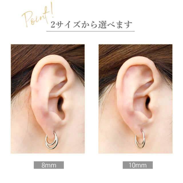 DeuximeClasse ★リングピアス値下げ SILVER DOUBLE RING PIERCE (シルバーダブルリングピアス