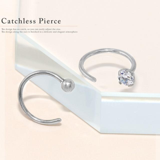 くるっとさすだけピアス 金属アレルギー対応 サージカル