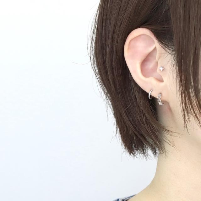 ボディピアス 16G 軟骨ピアス ハート カーブ かわいい キュート