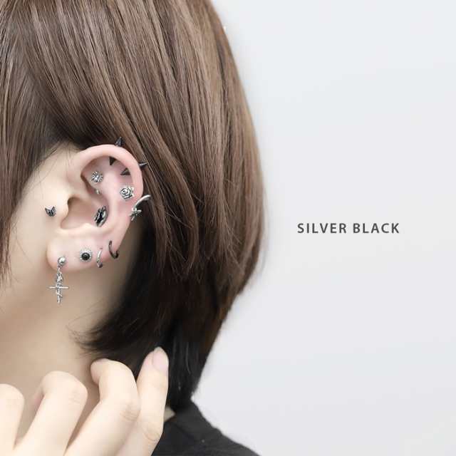 キャッチ ボディピアス 12G 14G 16G 18G ターコイズ 軟骨ピアス
