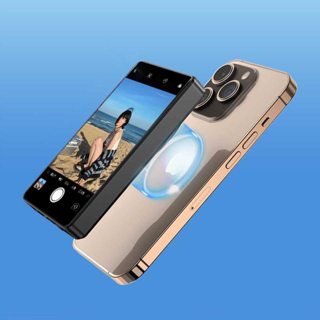 自撮りモニター 5.2インチ カメラリアルタイムミラーリング 磁気式ワイヤレスディスプレイ Bluetooth MagSafe対応 iPhoneの画面をモニターに映す 動画撮影 Vlog ライブ配信 TikTok 対応 iOS iPhone15 / iPhone16 Android/MagicOS CH-18_6
