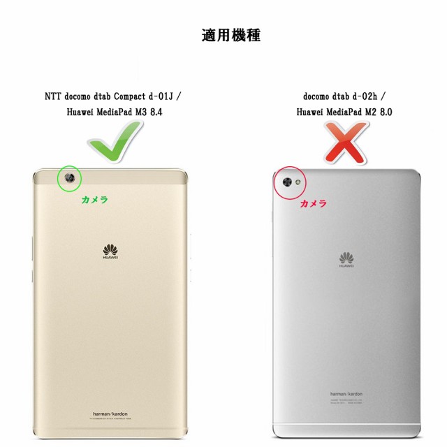 【送料無料】docomo dtab Compact d-01J / Huawei MediaPad M3 8.4 Bluetooth キーボードケース  日本語入力対応｜au PAY マーケット