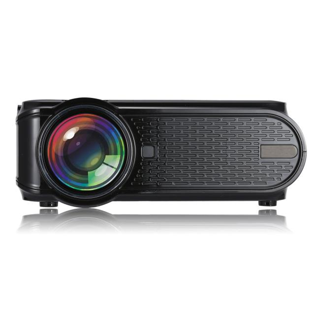 ミニ LED プロジェクター 1200ルーメン 800*480解像度 サポート1080P 画面調整可能 HDMI/VGA/AV/USB/SD スマホ/タブレットなど対応