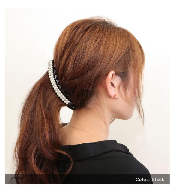 ネコポス送料無料 バナナクリップ パール レディース シンプル ラインストーン ヘアクリップ ヘアアクセサリー オフィス 大人 可愛いの通販はau Pay マーケット ナチュラルベリー