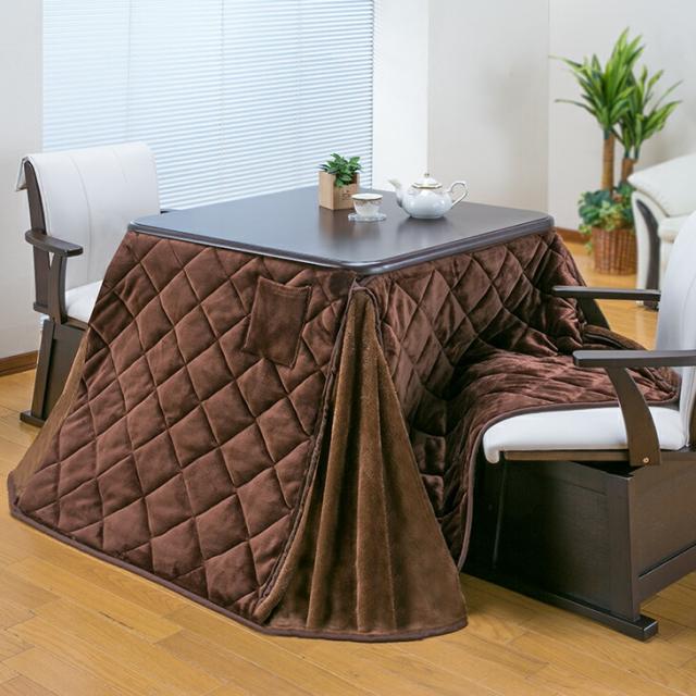 こたつ布団 リバーシブル 80×80cm用 掛布団 掛け布団 コタツ布団 フランネル 収納ポケット付き 撥水加工 ダイニングこたつテーブル用 送料無料 こたつ布団 リバーシブル 80×80cm用 掛布団 掛け布団 コタツ布団