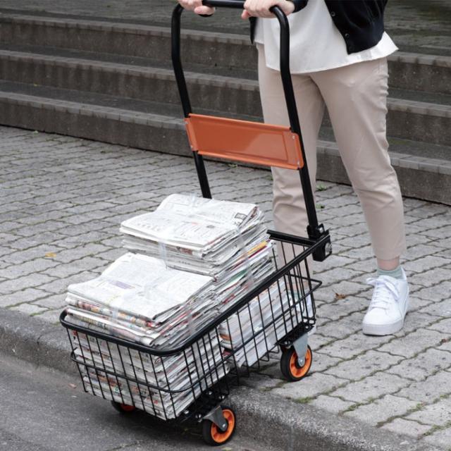 台車 折りたたみ キャリー カート カゴ台車 ハンドトラック 軽量 深型バスケット台車 荷物 手押し台車 運搬 ワゴン 専用カバー付き 送料無料_2