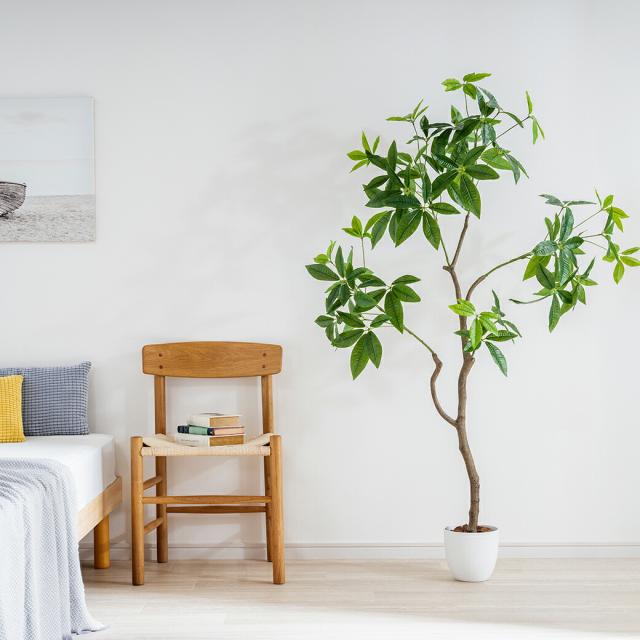 人工観葉植物 パキラ 光触媒 フェイクグリーン 大型 150cm インテリアグリーン お手入れ不要 オフィス リビング 消臭 抗菌_4